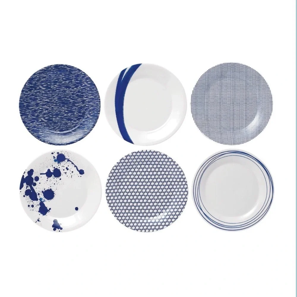 Royal Doulton Pacific Blue Blue Accent Plates (Set of 6)